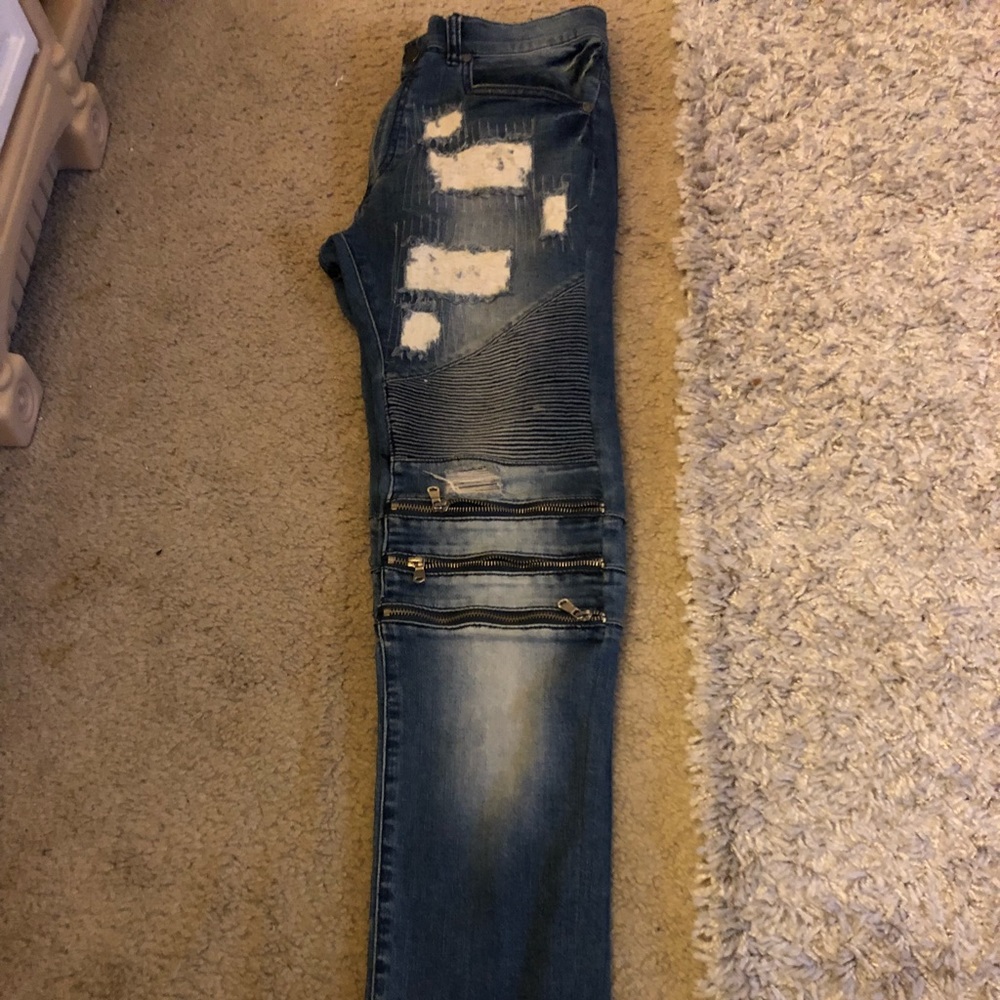 Reason Denim Skinny/Stretch Jeans With Zippers